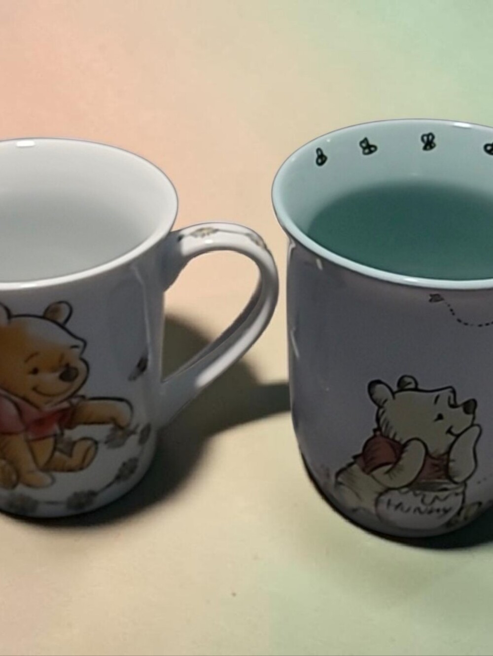 2 DISNEY WINNIE THE POOH coffee Mugs And Piglet Too. Disney Brand